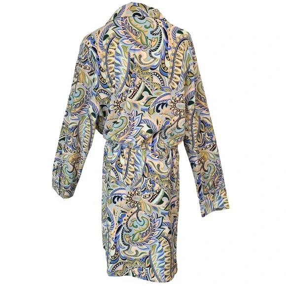 Intempo Womens Paisley Print Long Sleeve‎ Wrap Shirt Dress XL - Picture 5 of 7